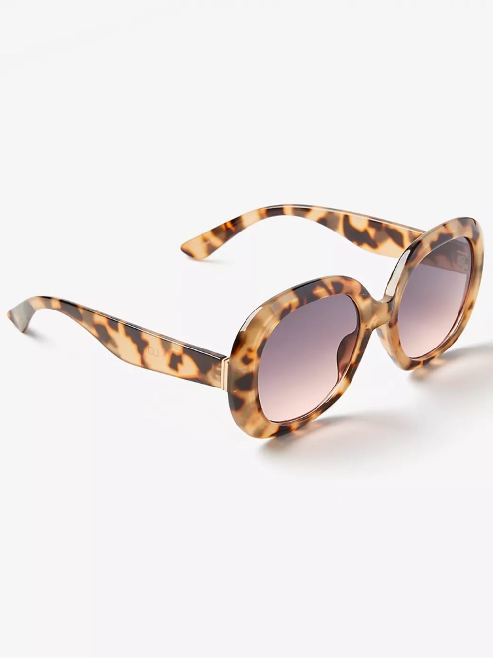 NWT LOFT Oversized Round Tortoise Shell Sunglasses Retro Boho